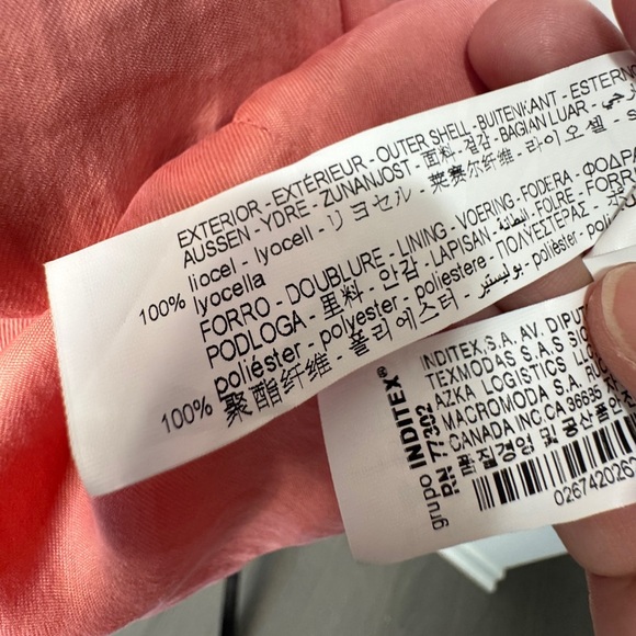 Zara V-Neck Mini Dress Pink - Picture 11 of 12